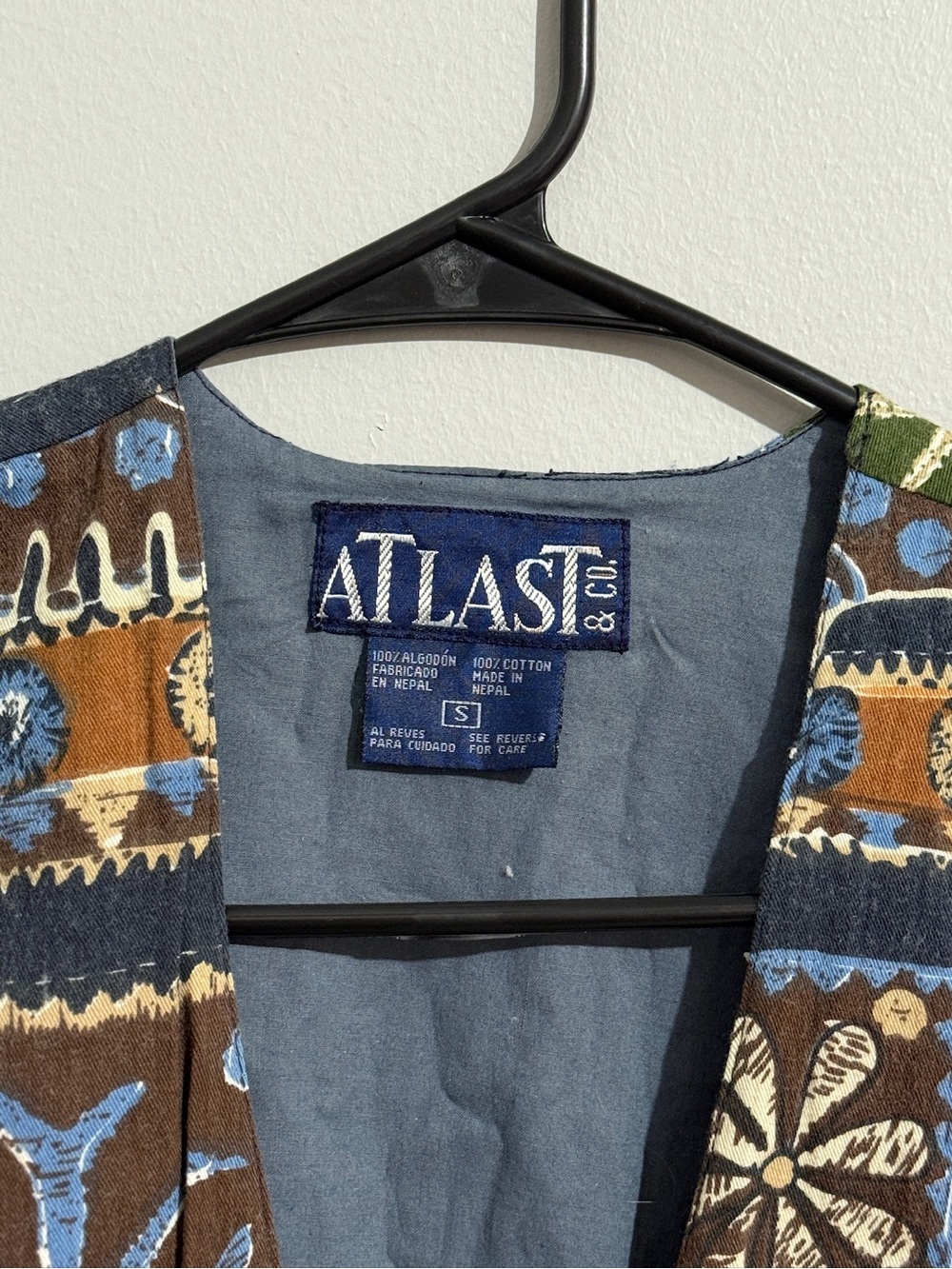 Vintage Vest Womens Small Patchwork Granny Square 90s retro grunge boho festival - Picture 8 of 9